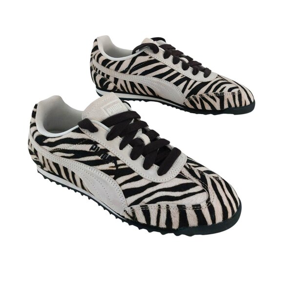 Puma Sneakers 8 Arizona Speedcat Zebra Stripes Black White Retro Pony Hair NEW - Picture 10 of 10